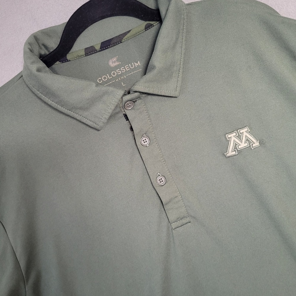 Colosseum Minnesota Golden Gophers OHT Military Appreciation Polo Green Mens L